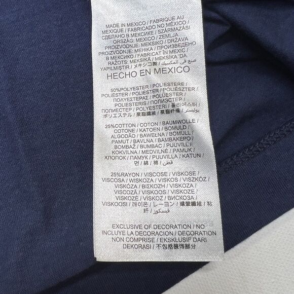 NEW XXL New York Giants Nike Men’s Navy Wordmark Logo Tri-Blend Shirt Blue - Picture 8 of 9